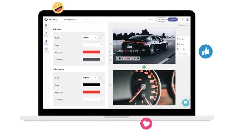 ابزار هوش مصنوعی lumen5