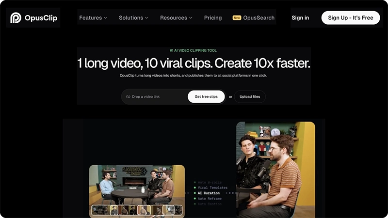 ابزار هوش مصنوعی OpusClip