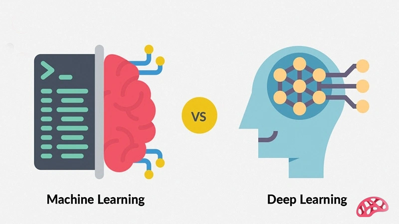 تفاوت یادگیری ماشین و یادگیری عمیق