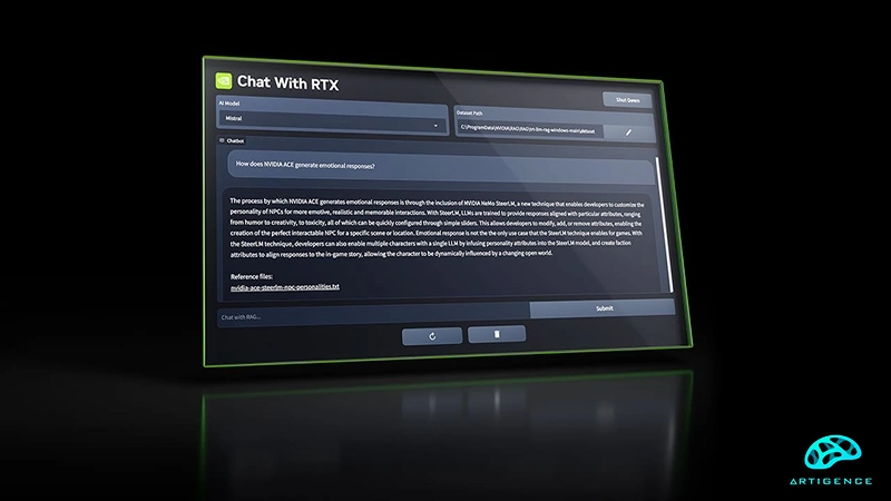 ربات چت chat with Nvidia